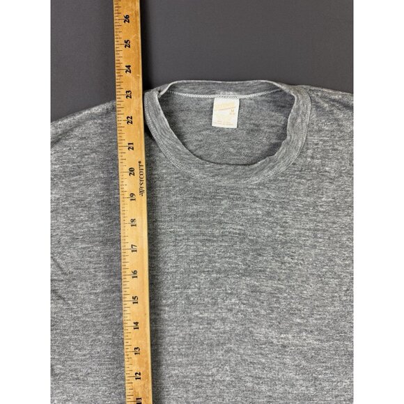 Rare True Vintage 80s 90s Sportswear Gray Blank Shirt Single Stitch USA Classic - Picture 7 of 7